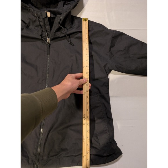 REI Men Medium Groundbreaker Rain Jacket Black Hooded Windbreaker Mesh Lined - Picture 6 of 10